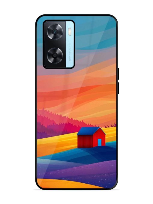 Sunset Solitude Glossy Soft Edge Case for Oppo A77 Chachhi