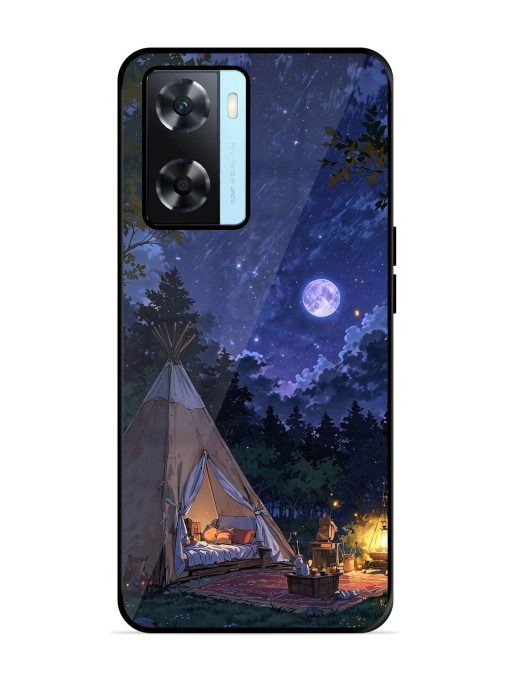 Moonlight Camping Glossy Soft Edge Case for Oppo A77 Chachhi