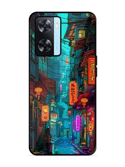 Neon Nightscape Glossy Soft Edge Case for Oppo A77 Chachhi