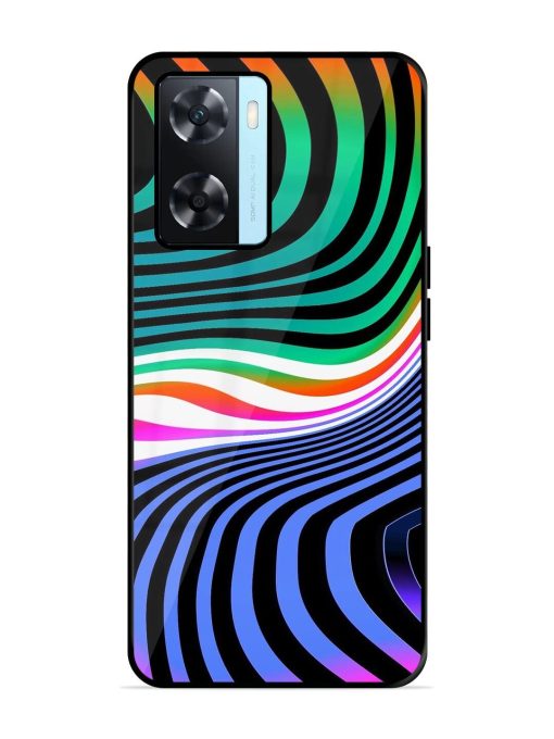 Psychedelic Waves Glossy Soft Edge Case for Oppo A77 Chachhi