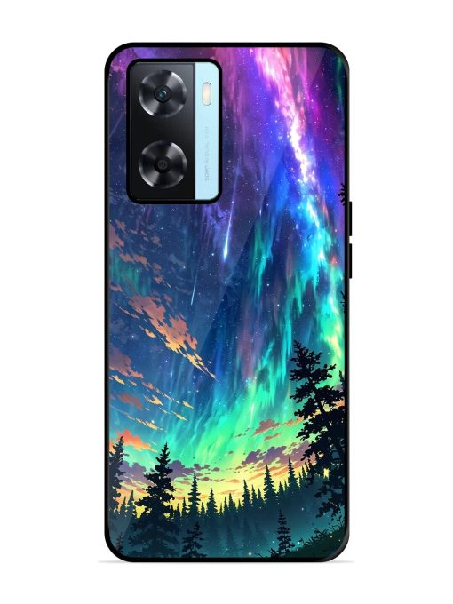 Cosmic Canvas Glossy Soft Edge Case for Oppo A77 Chachhi