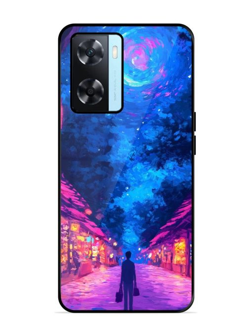 Neon Nightscape Glossy Soft Edge Case for Oppo A77 Chachhi