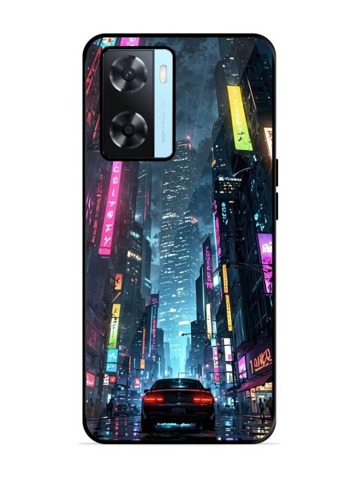 Neon Nightscape Glossy Soft Edge Case for Oppo A77 Chachhi