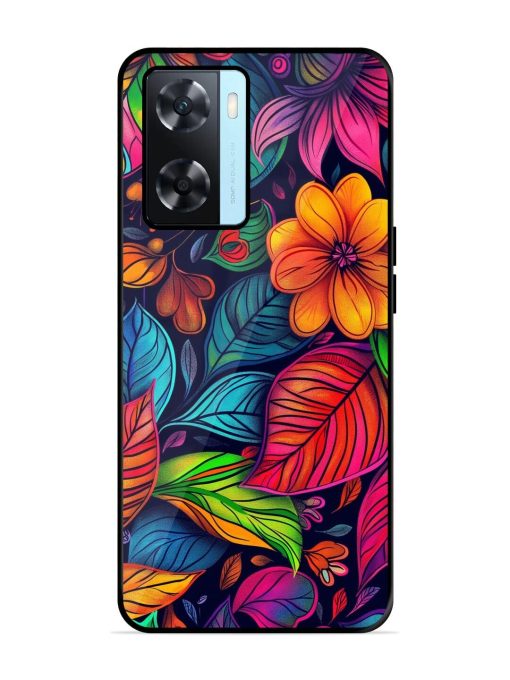 Rainbow Of Blooms Glossy Soft Edge Case for Oppo A77 Chachhi