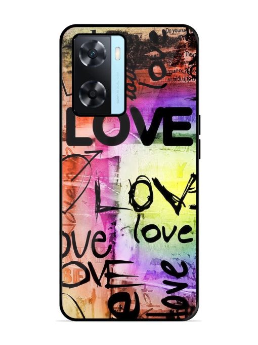 Love Graffiti Glossy Soft Edge Case for Oppo A77 Chachhi