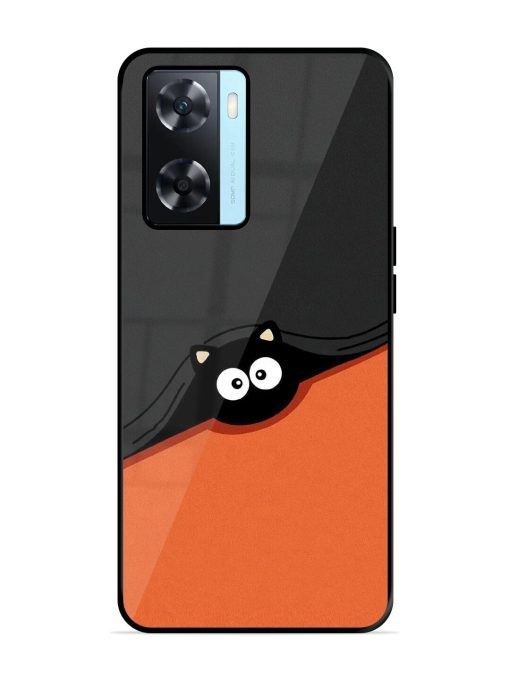 Peek-A-Boo Kitty Glossy Soft Edge Case for Oppo A77 Chachhi