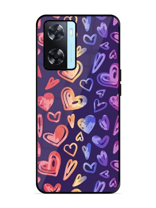 Rainbow Hearts Glossy Soft Edge Case for Oppo A77