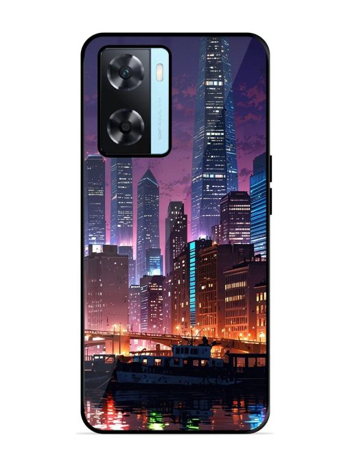 Neon Nightscape Glossy Soft Edge Case for Oppo A77 Chachhi