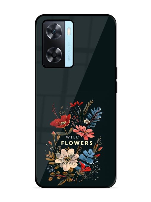 Dark Floral Glossy Soft Edge Case for Oppo A77 Chachhi