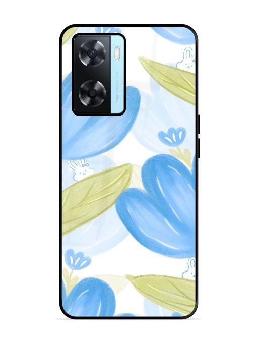 Bunny'S Blue Garden Glossy Soft Edge Case for Oppo A77 Chachhi