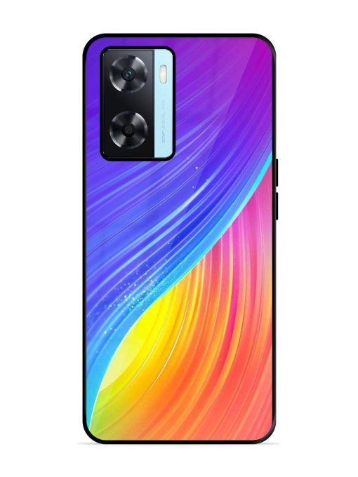 Neon Swirl Glossy Soft Edge Case for Oppo A77 Chachhi