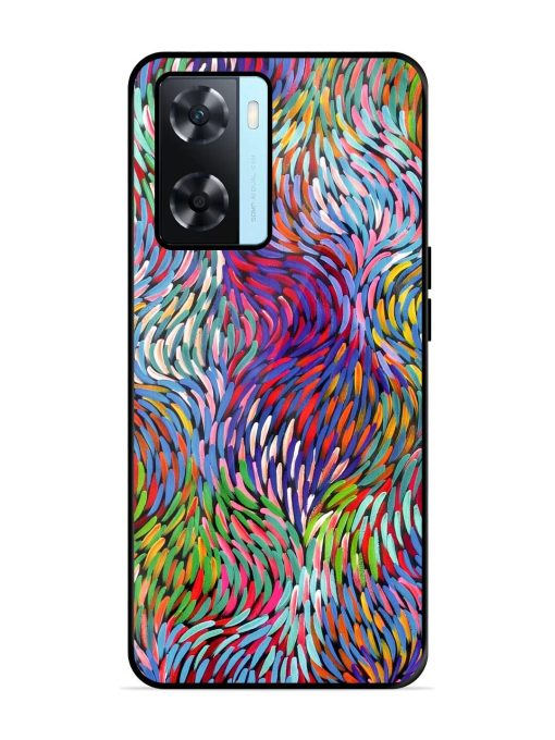 Vibrant Waves Glossy Soft Edge Case for Oppo A77 Chachhi