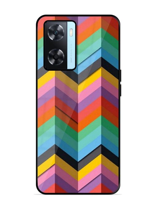 Colorful Zigzag Glossy Soft Edge Case for Oppo A77 Chachhi