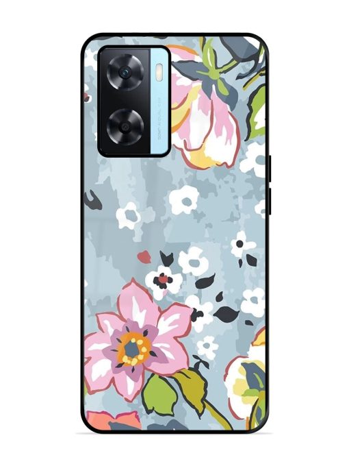 Floral Fantasy Glossy Soft Edge Case for Oppo A77 Chachhi