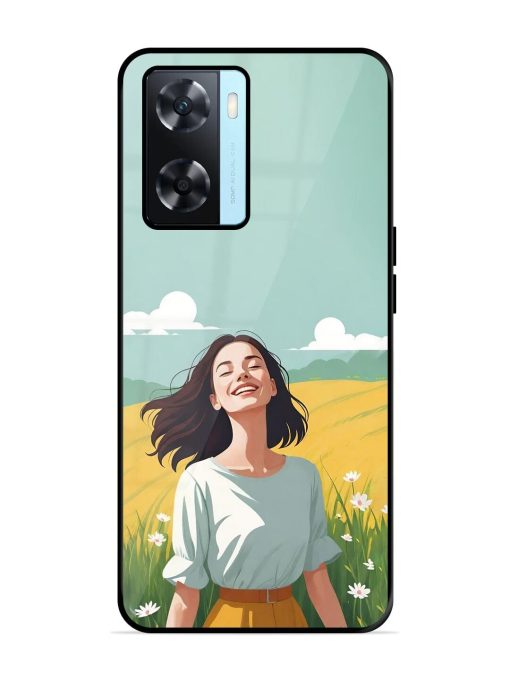 Girl Graffiti Glossy Soft Edge Case for Oppo A77 Chachhi