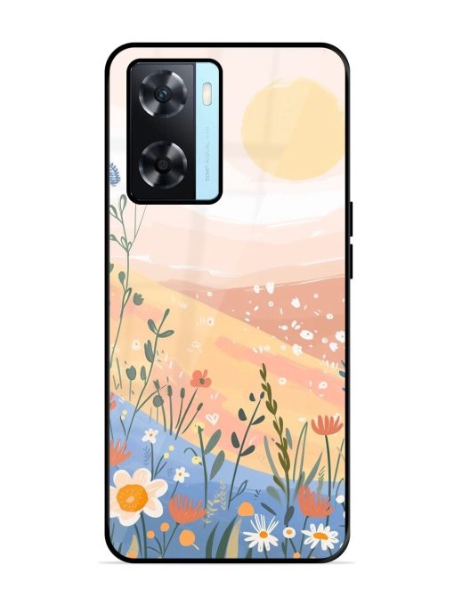 Golden Hour Blooms Glossy Soft Edge Case for Oppo A77 Chachhi