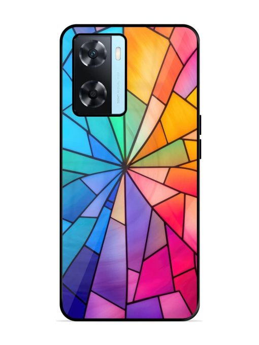 Stained Glass Kaleidoscope Of Colors Glossy Soft Edge Case for Oppo A77