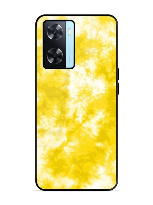 Golden Tie-Dye Twirl Glossy Soft Edge Case for Oppo A77 Chachhi