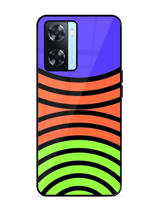 Psychedelic Stripe Symphony Glossy Soft Edge Case for Oppo A77 Chachhi