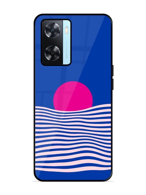 Pink Sunset Over Blue Waves Glossy Soft Edge Case for Oppo A77 Chachhi