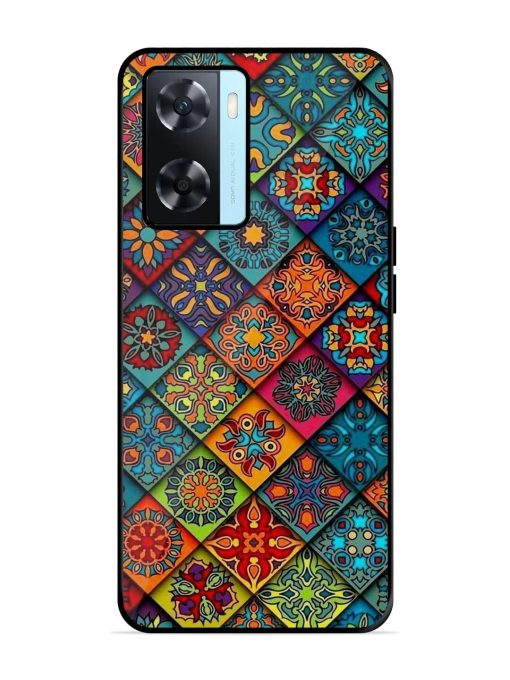 Patchwork Mandala Mosaic Glossy Soft Edge Case for Oppo A77 Chachhi