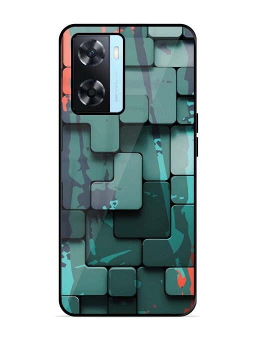 Abstract Geometric Mosaic Glossy Soft Edge Case for Oppo A77