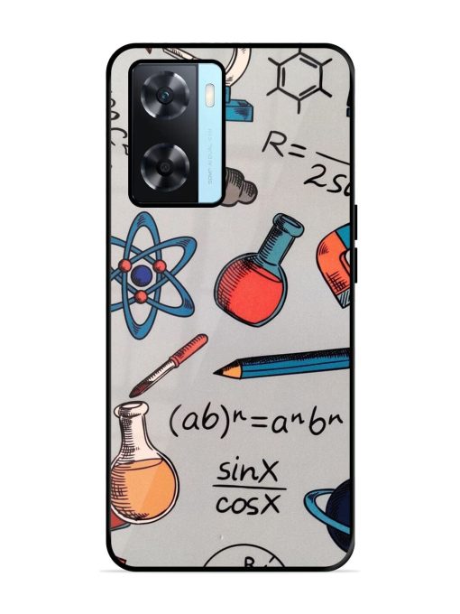 Science Doodle Glossy Soft Edge Case for Oppo A77S Chachhi