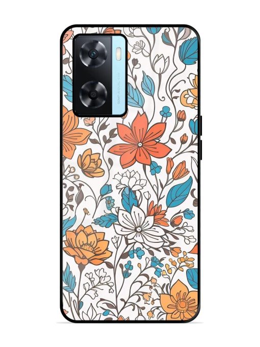 Floral Symphony Glossy Soft Edge Case for Oppo A77S Chachhi