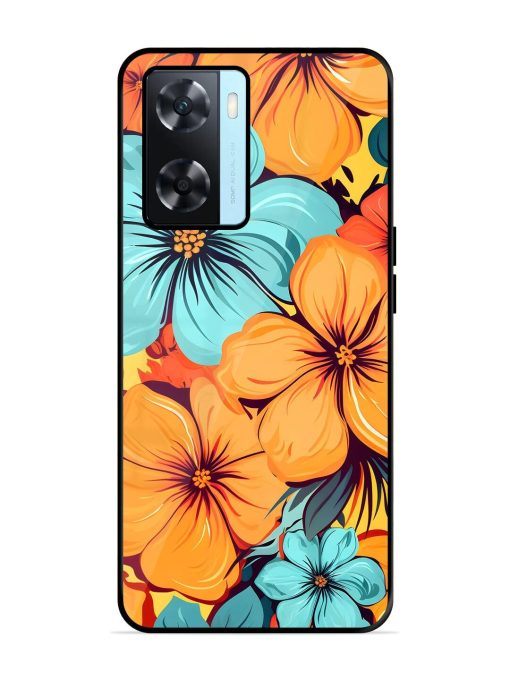 Tropical Bloom Glossy Soft Edge Case for Oppo A77S Chachhi