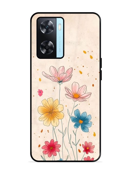 Delicate Bloom Glossy Soft Edge Case for Oppo A77S Chachhi