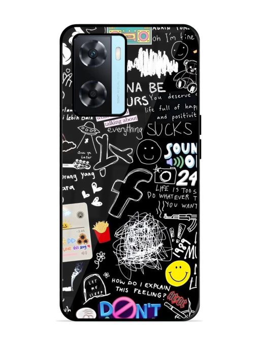 Doodle Diary Glossy Soft Edge Case for Oppo A77S Chachhi