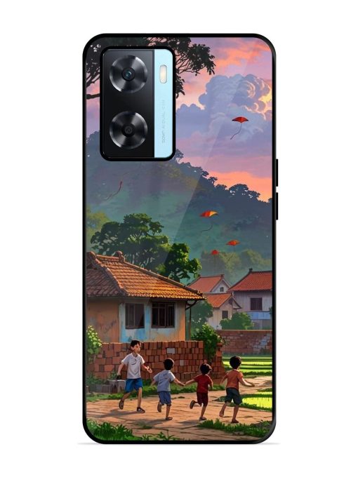 Sunset Play Glossy Soft Edge Case for Oppo A77S Chachhi