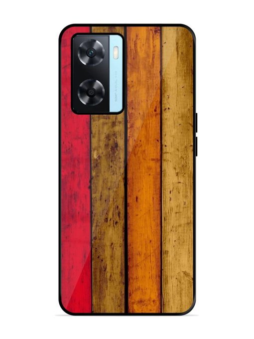 Colorful Woodgrain Glossy Soft Edge Case for Oppo A77S Chachhi