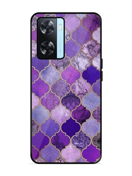 Purple Mosaic Magic Glossy Soft Edge Case for Oppo A77S Chachhi