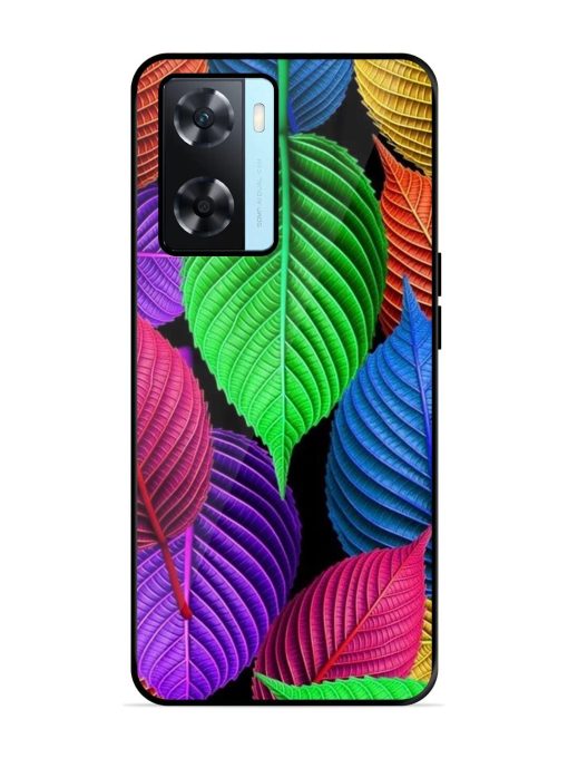 Rainbow Leaf Symphony Glossy Soft Edge Case for Oppo A77S Chachhi