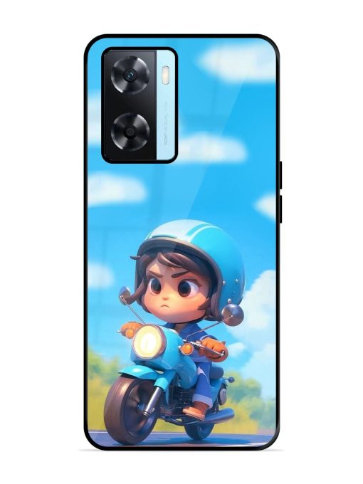 Little Rider Glossy Soft Edge Case for Oppo A77S Chachhi