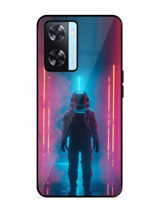 Neon Astronaut Glossy Soft Edge Case for Oppo A77S Chachhi