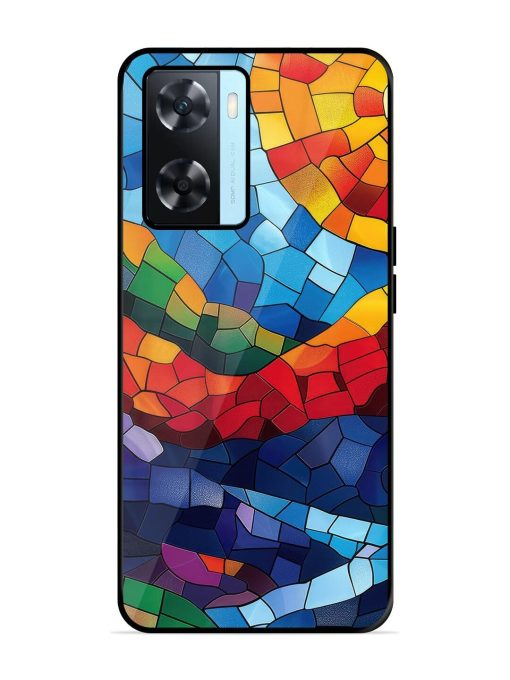 Mosaic Sunset Glossy Soft Edge Case for Oppo A77S Chachhi