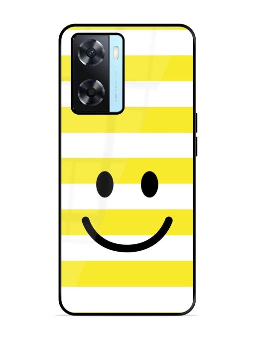 Smiling Stripes Glossy Soft Edge Case for Oppo A77S Chachhi