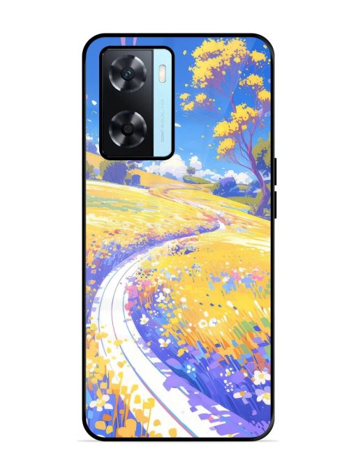 Vibrant Spring Meadow Glossy Soft Edge Case for Oppo A77S Chachhi