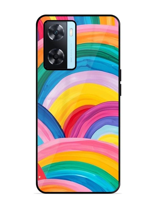 Rainbow Cascade Glossy Soft Edge Case for Oppo A77S Chachhi