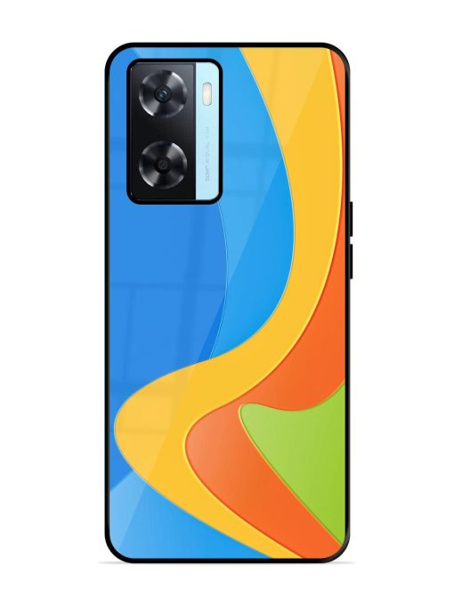 Curvy Color Cascade Glossy Soft Edge Case for Oppo A77S Chachhi