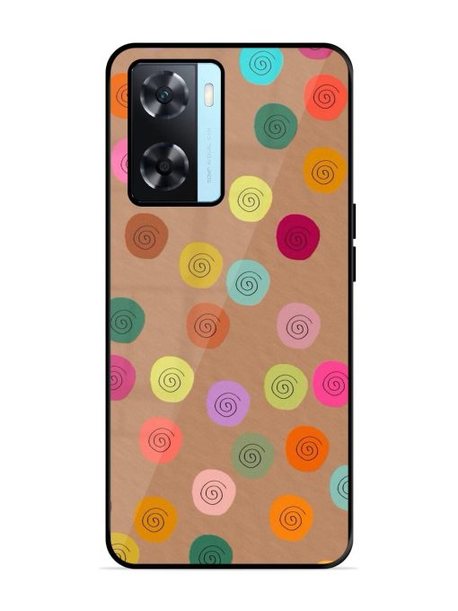 Swirly Dots On Kraft Glossy Soft Edge Case for Oppo A77S Chachhi