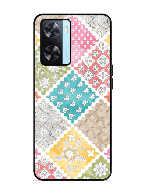 Patchwork Dreamscape Glossy Soft Edge Case for Oppo A77S Chachhi