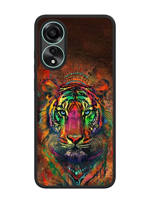 Cosmic Tiger Glossy Soft Edge Case for Oppo A78 (4G) Chachhi