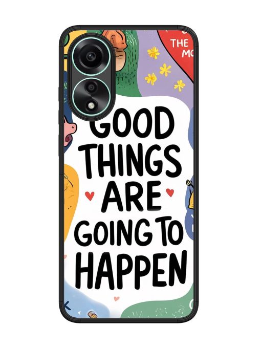 Uplifting Scribbles Glossy Soft Edge Case for Oppo A78 (4G) Chachhi