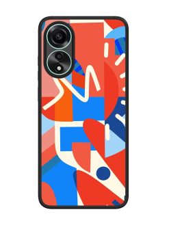 Abstract Harmony Glossy Soft Edge Case for Oppo A78 (4G)