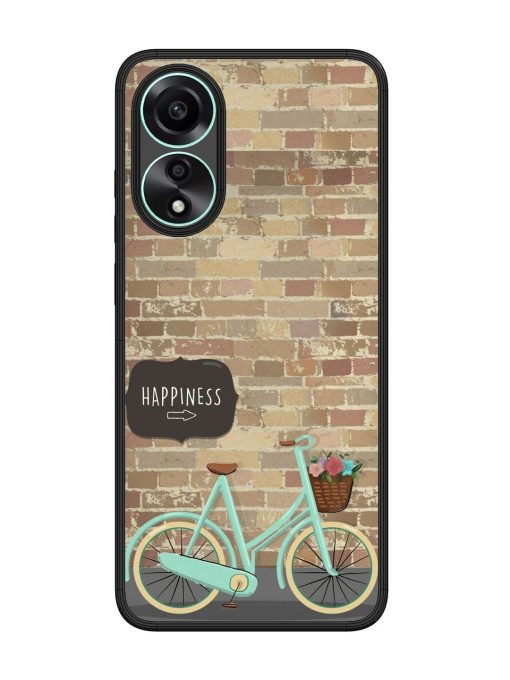 Pedaling Towards Happiness Glossy Soft Edge Case for Oppo A78 (4G) Chachhi