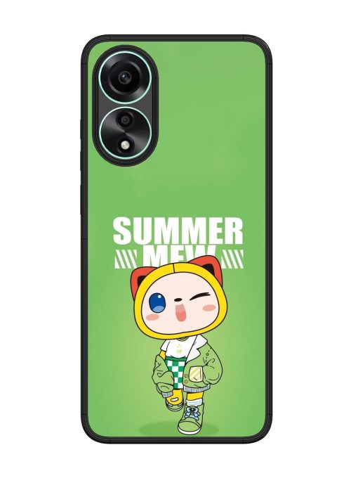 Purrfect Summer Glossy Soft Edge Case for Oppo A78 (4G) Chachhi