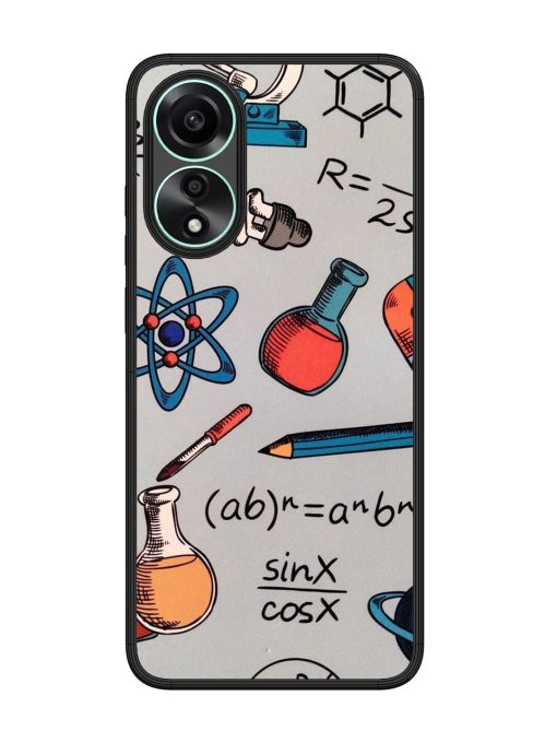 Science Doodle Glossy Soft Edge Case for Oppo A78 (4G) Chachhi